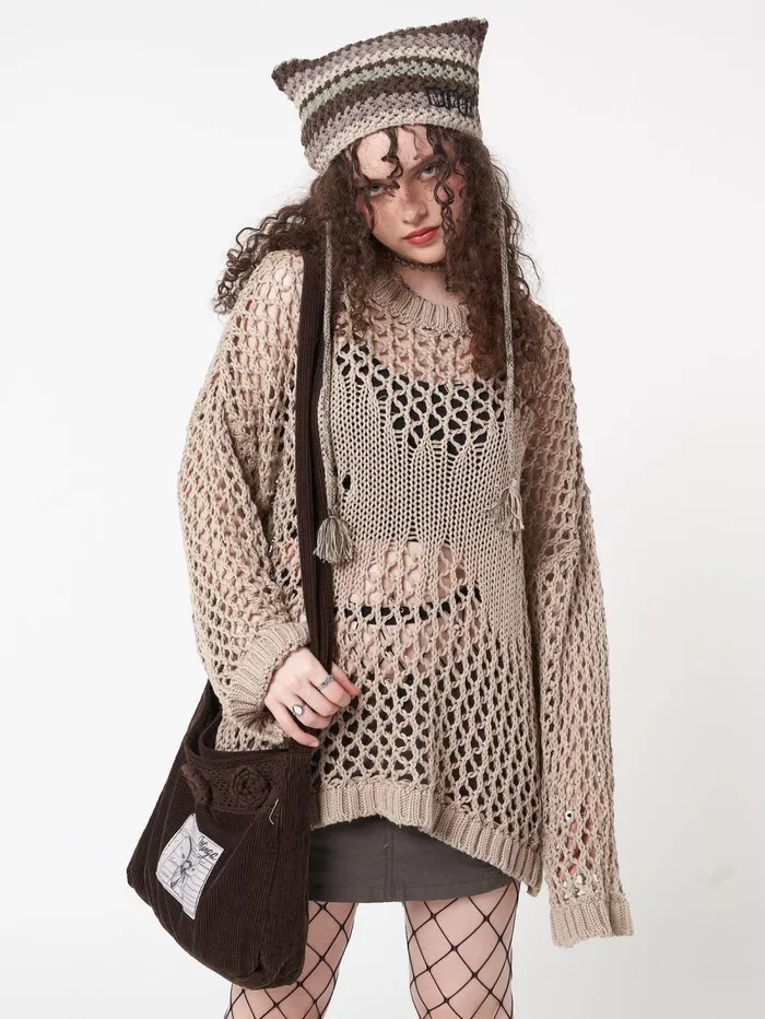 Women Minga London Sweaters and Hoodies Metamorphosis Open Knit Jumper
