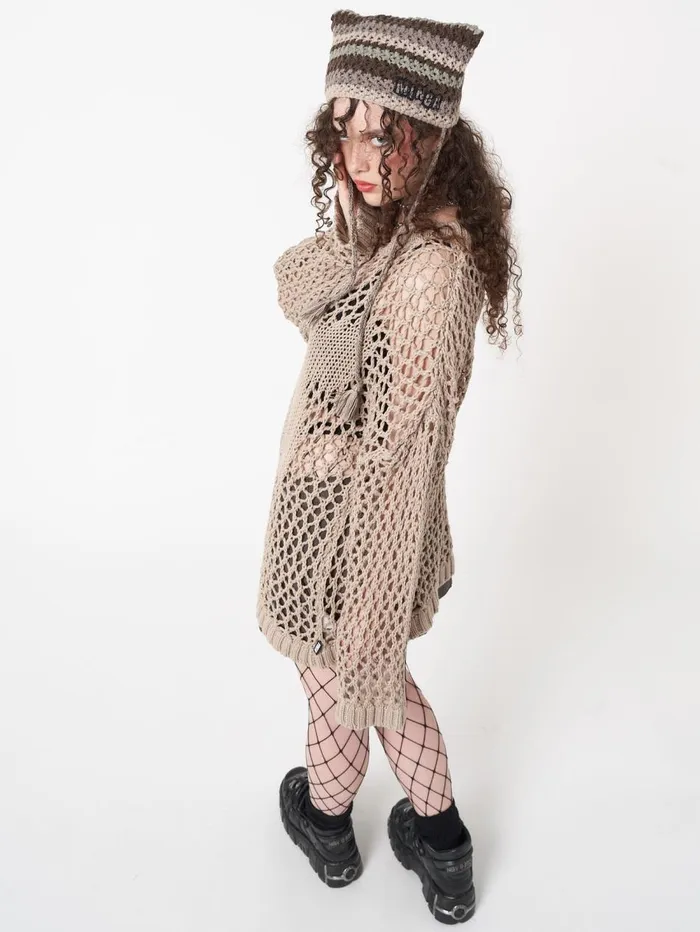 Women Minga London Sweaters and Hoodies Metamorphosis Open Knit Jumper