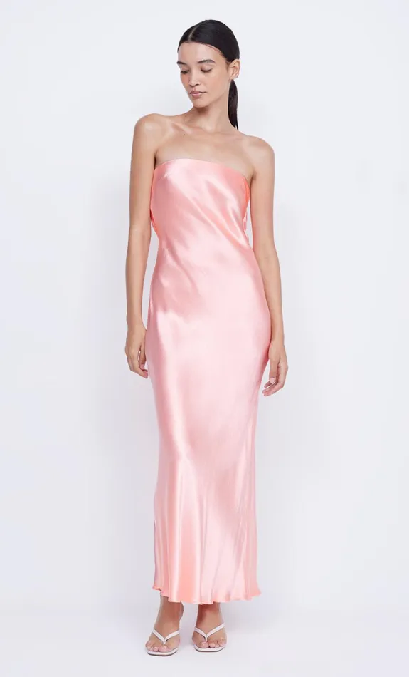 Women MOON DANCE STRAPLESS DRESS 8211 CORAL Bec Bridge Wedding Guest