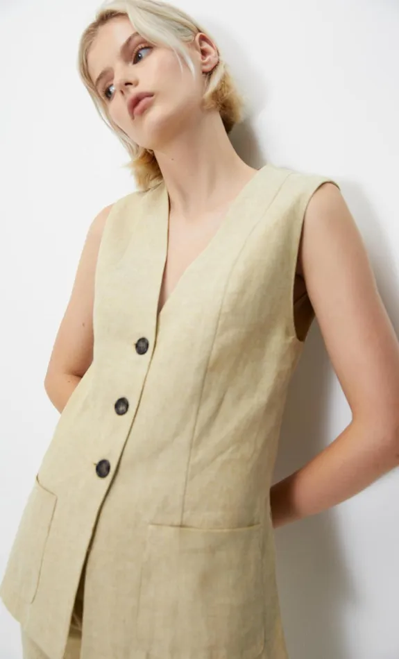 Women NEVA VEST 8211 STRAW Bec Bridge Sleeveless