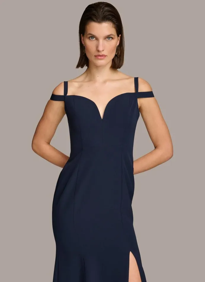 Women OFF THE SHOULDER GOWN Navy Donna Karan New York Dresses And Jumpsuits Women OFF THE SHOULDER GOWN Navy Donna Karan New York Dresses And Jumpsuits