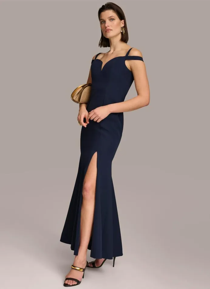 Women OFF THE SHOULDER GOWN Navy Donna Karan New York Dresses And Jumpsuits Women OFF THE SHOULDER GOWN Navy Donna Karan New York Dresses And Jumpsuits