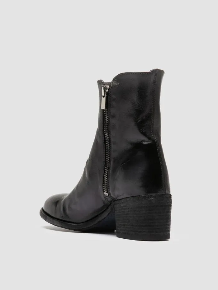 Women Officine Creative Footwear DENNER 103 Gray Leather Zip Boots Women Officine Creative Footwear DENNER 103 Gray Leather Zip Boots