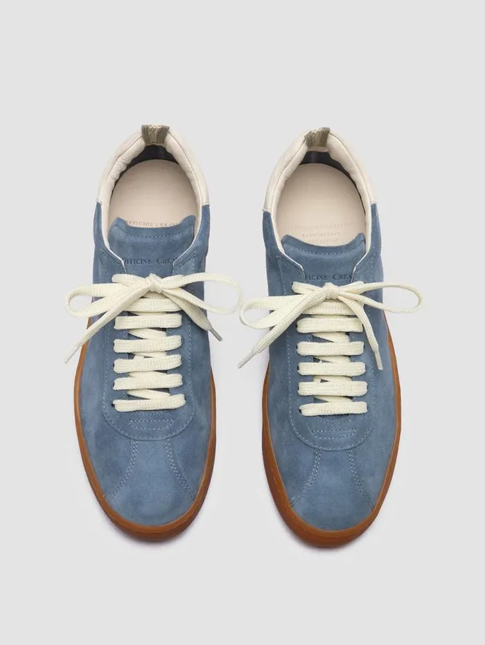 Women Officine Creative Footwear DESTINY 101 Blue Leather And Suede Low Top Sneakers Women Officine Creative Footwear DESTINY 101 Blue Leather And Suede Low Top Sneakers
