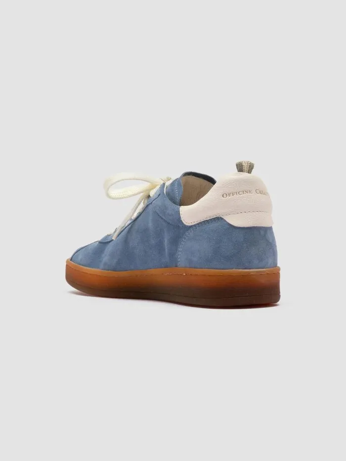 Women Officine Creative Footwear DESTINY 101 Blue Leather And Suede Low Top Sneakers Women Officine Creative Footwear DESTINY 101 Blue Leather And Suede Low Top Sneakers