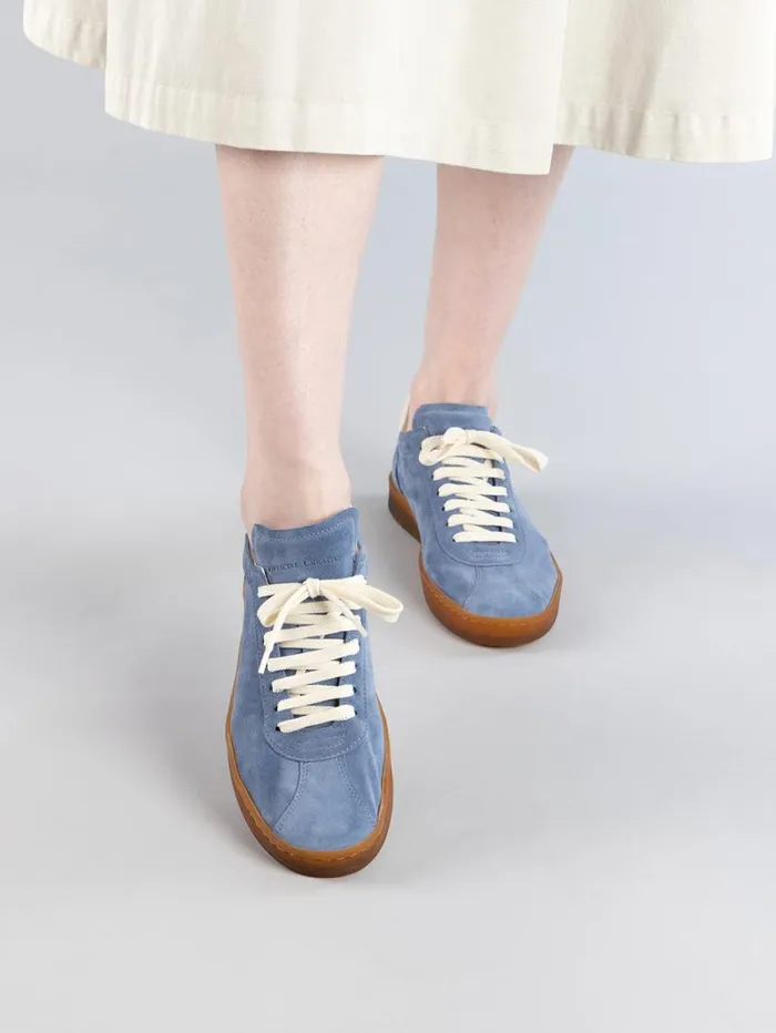 Women Officine Creative Footwear DESTINY 101 Blue Leather And Suede Low Top Sneakers Women Officine Creative Footwear DESTINY 101 Blue Leather And Suede Low Top Sneakers