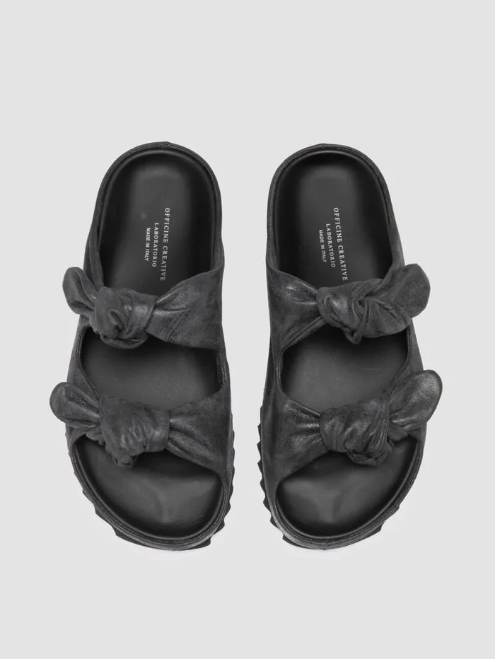 Women Officine Creative Footwear PELAGIE 021 Black Leather Slide Sandals Women Officine Creative Footwear PELAGIE 021 Black Leather Slide Sandals