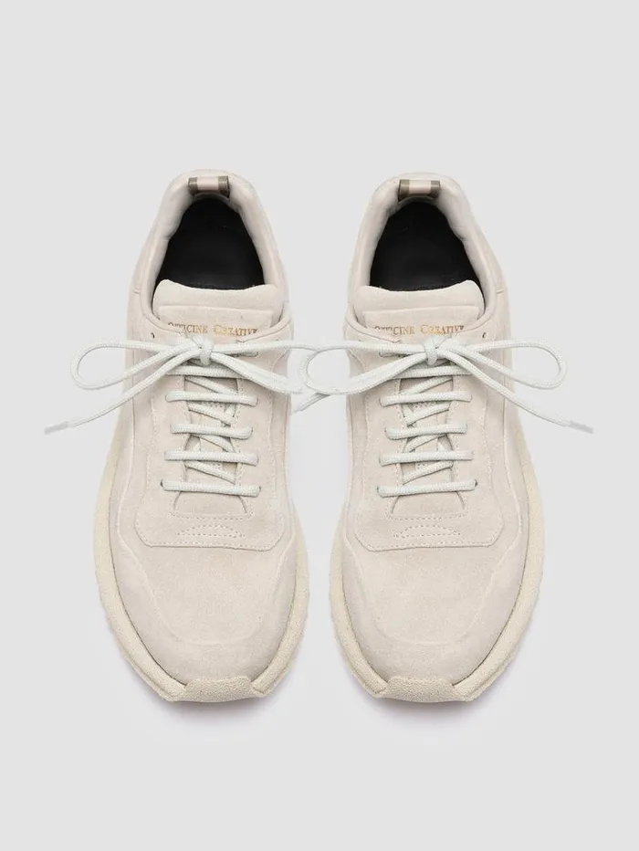 Women Officine Creative Footwear RACE RUBREX 103 Taupe Suede Low Top Sneakers
