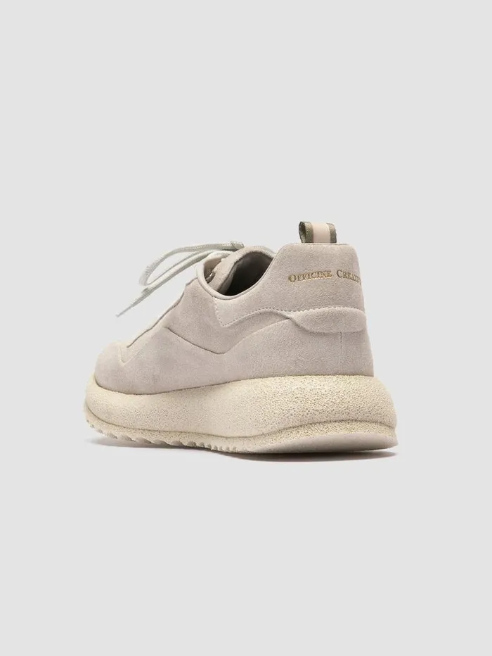 Women Officine Creative Footwear RACE RUBREX 103 Taupe Suede Low Top Sneakers