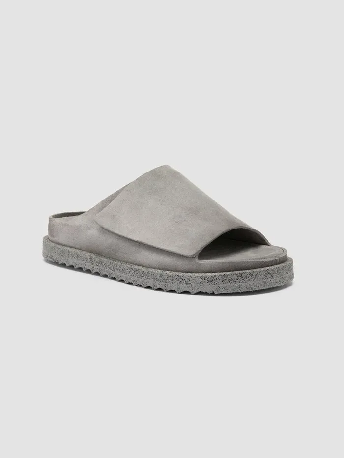 Women Officine Creative Footwear SANDS 106 Gray Suede Slide Sandals Women Officine Creative Footwear SANDS 106 Gray Suede Slide Sandals