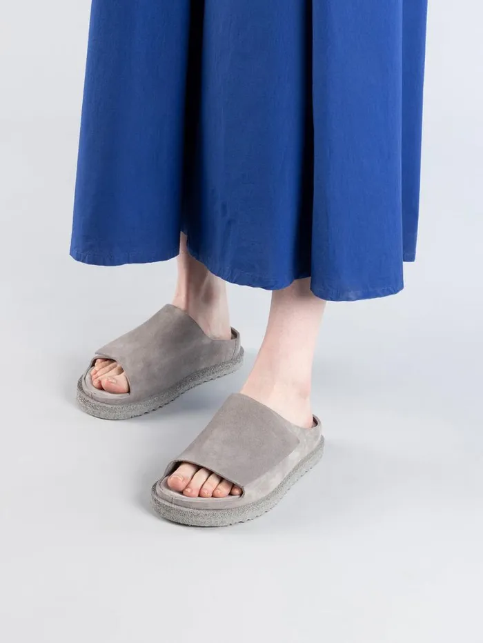 Women Officine Creative Footwear SANDS 106 Gray Suede Slide Sandals Women Officine Creative Footwear SANDS 106 Gray Suede Slide Sandals