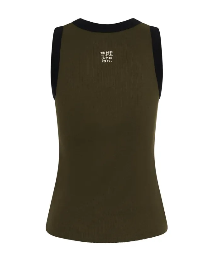 Women OTS KHAKI 2 TONE EQUIPMENT TANK One Teaspoon Tops Women OTS KHAKI 2 TONE EQUIPMENT TANK One Teaspoon Tops