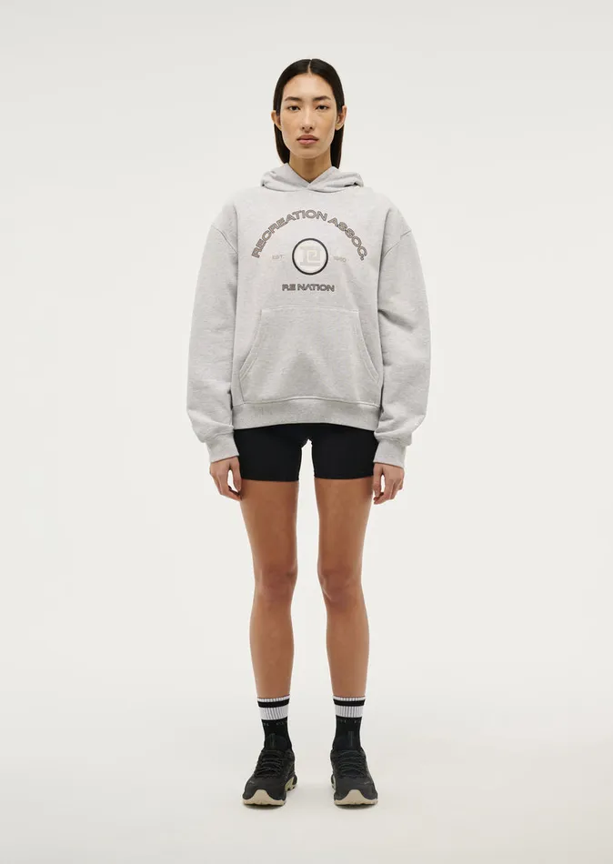 Women OUTFIELD HOODIE IN GREY MARLE Hoodies PE Nation