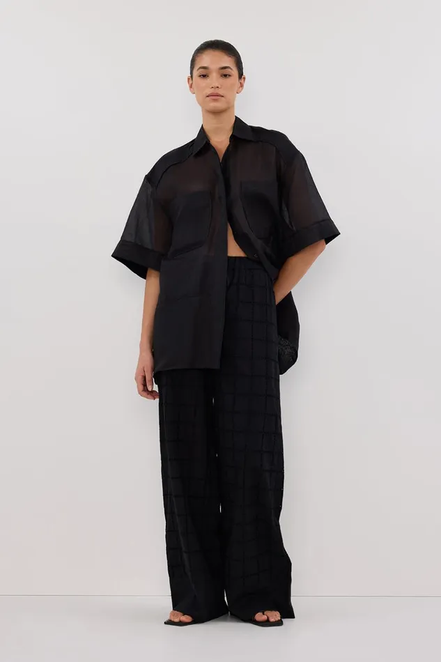 Women Pants DISSH OWEN BLACK BRODERIE PANT