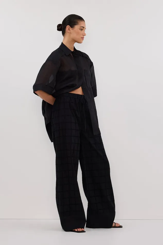 Women Pants DISSH OWEN BLACK BRODERIE PANT