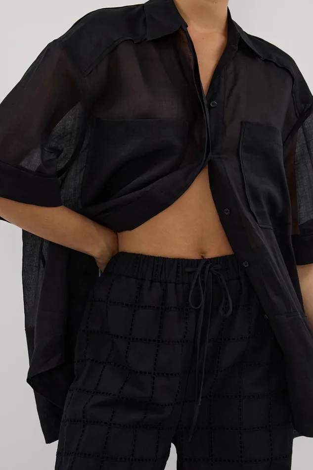 Women Pants DISSH OWEN BLACK BRODERIE PANT