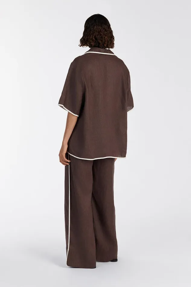 Women Pants DISSH VON CHOC LINEN PANT