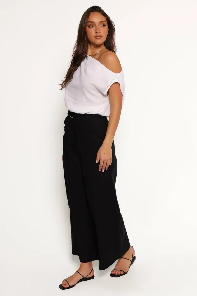 Women Pants Petal and Pup Sadie Wide Leg Pant Black