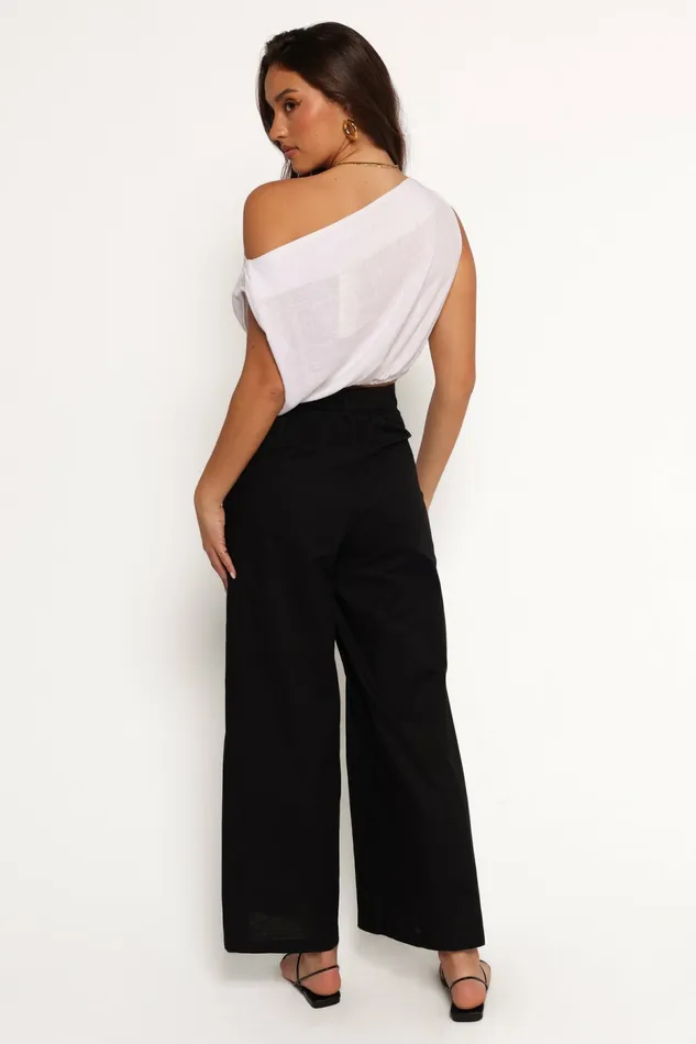 Women Pants Petal and Pup Sadie Wide Leg Pant Black