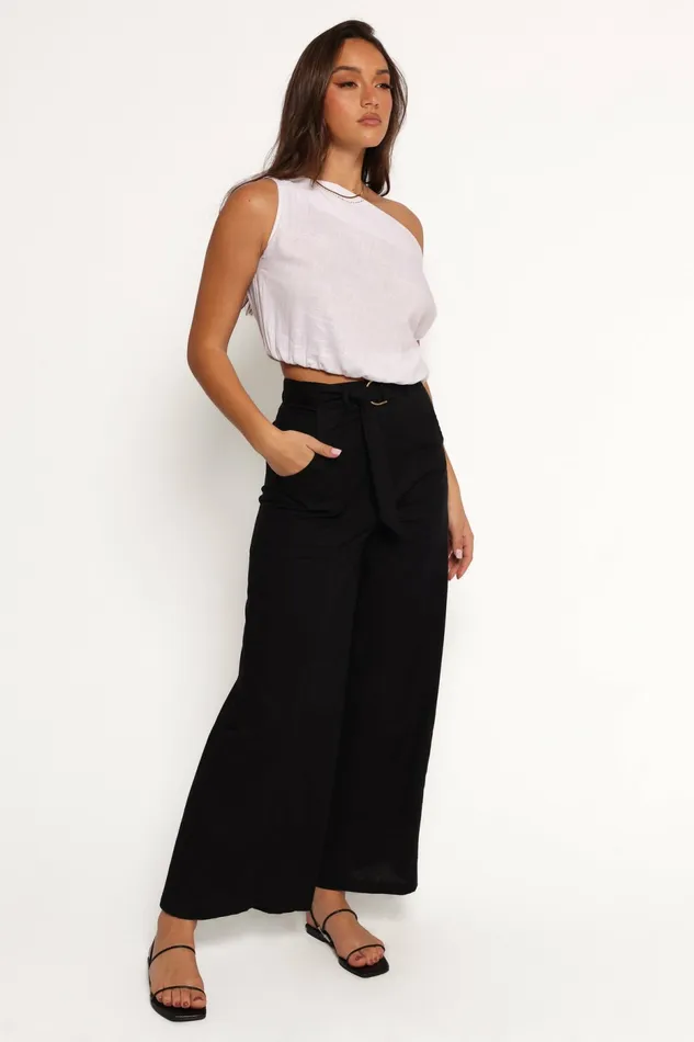 Women Pants Petal and Pup Sadie Wide Leg Pant Black