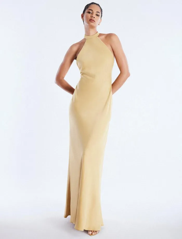 Women Peighten Halter Gown Prairie Sand BCBG Dresses Women Peighten Halter Gown Prairie Sand BCBG Dresses