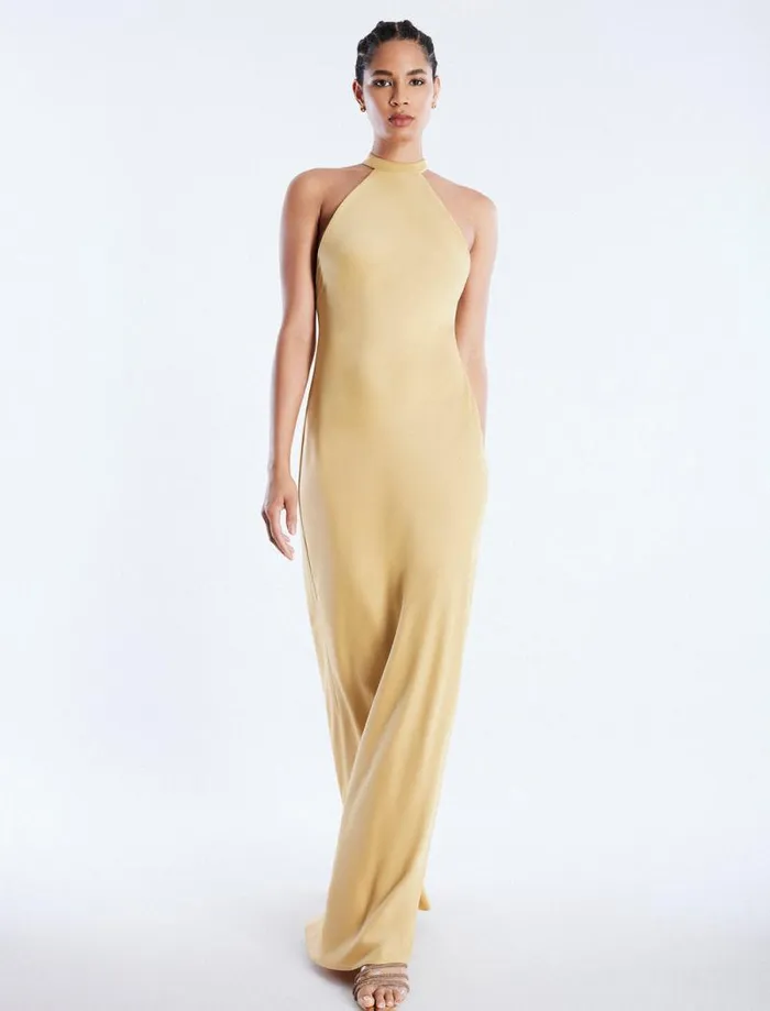 Women Peighten Halter Gown Prairie Sand BCBG Dresses Women Peighten Halter Gown Prairie Sand BCBG Dresses