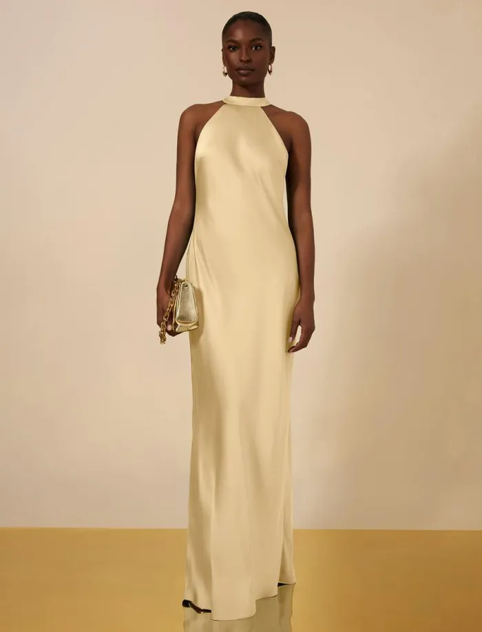 Women Peighten Halter Gown Prairie Sand BCBG Dresses Women Peighten Halter Gown Prairie Sand BCBG Dresses