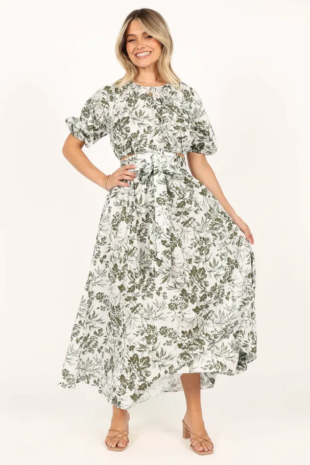 Women Petal and Pup Delilah Set Green Floral Matching Sets