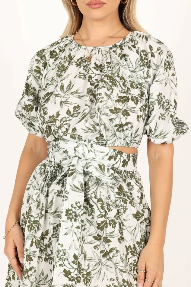 Women Petal and Pup Delilah Set Green Floral Matching Sets