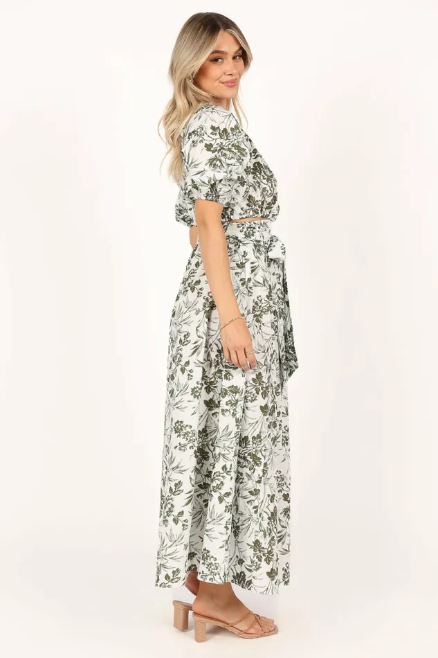 Women Petal and Pup Delilah Set Green Floral Matching Sets