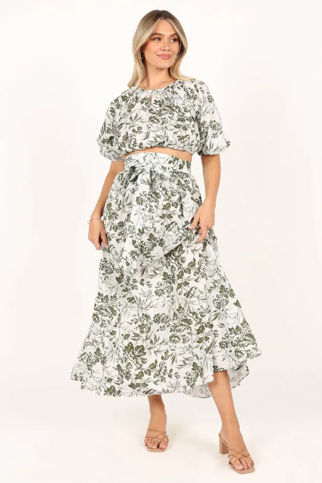 Women Petal and Pup Delilah Set Green Floral Matching Sets