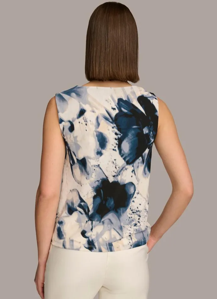 Women PRINTED HARDWARE SHOULDER TOP Tidecream Donna Karan New York Sweaters And Tops Women PRINTED HARDWARE SHOULDER TOP Tidecream Donna Karan New York Sweaters And Tops