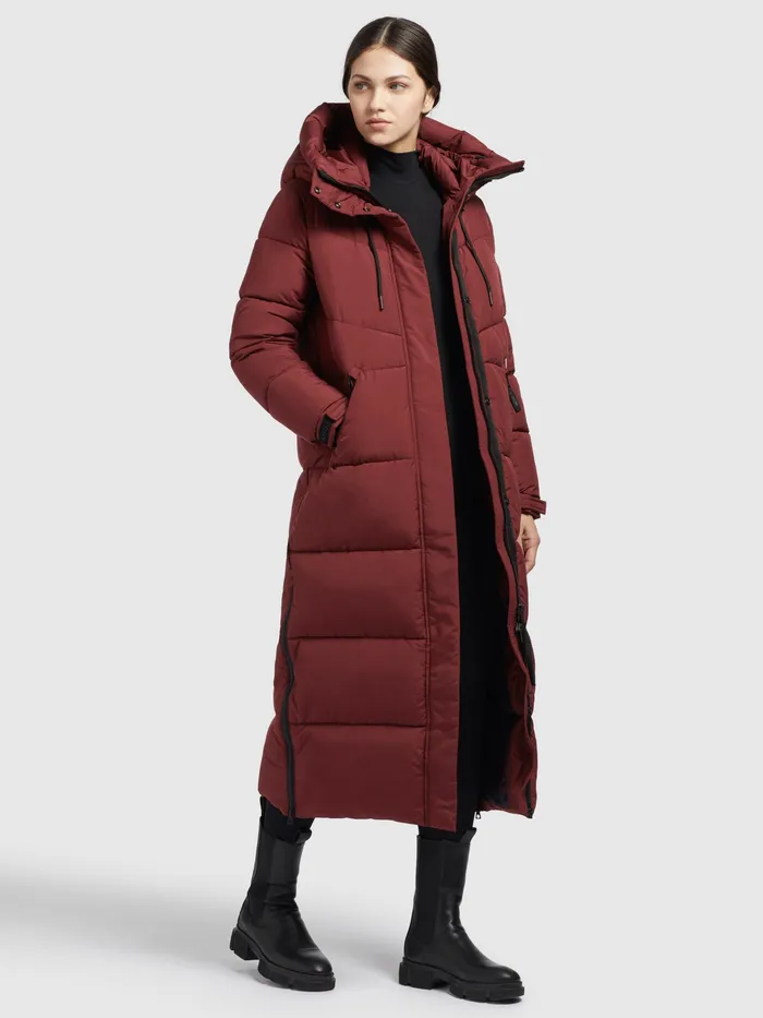 Women Quilted Coats KHUJO Mantel SHIMANTA2 Rostrot Rostrot