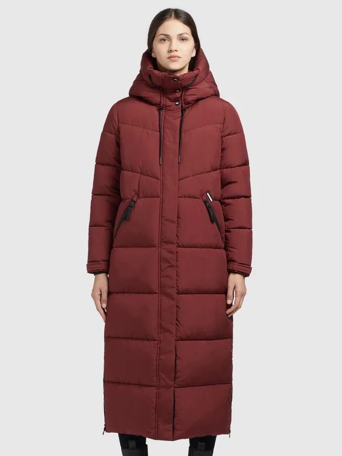 Women Quilted Coats KHUJO Mantel SHIMANTA2 Rostrot Rostrot