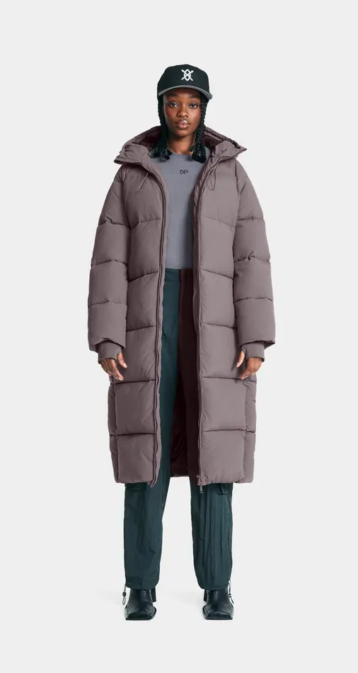 Women Rabbit Grey Relaxed Long Puffer Daily Paper Jackets Women Rabbit Grey Relaxed Long Puffer Daily Paper Jackets