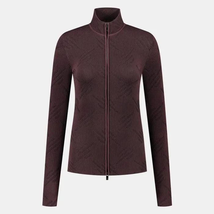 Women Roast Brown Knitted Monogram Cardigan Daily Paper Hoodies and Sweaters