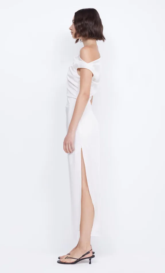 Women ROCHELLE ASYM MIDI DRESS 8211 CREAM Bec Bridge Midi Dresses