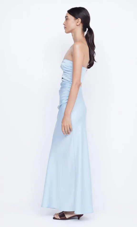 Women ROCHELLE TWIST STRAPLESS DRESS 8211 DOLPHIN BLUE Bec Bridge Prom Dresses