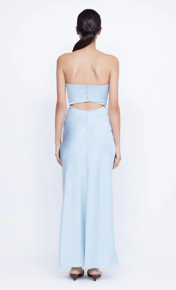 Women ROCHELLE TWIST STRAPLESS DRESS 8211 DOLPHIN BLUE Bec Bridge Prom Dresses