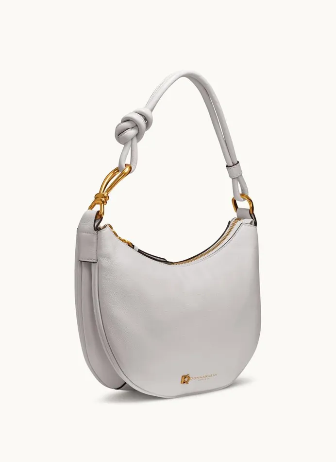 Women ROSLYN SMALL HOBO Briliant White Donna Karan New York Crossbodies And Satchels Women ROSLYN SMALL HOBO Briliant White Donna Karan New York Crossbodies And Satchels