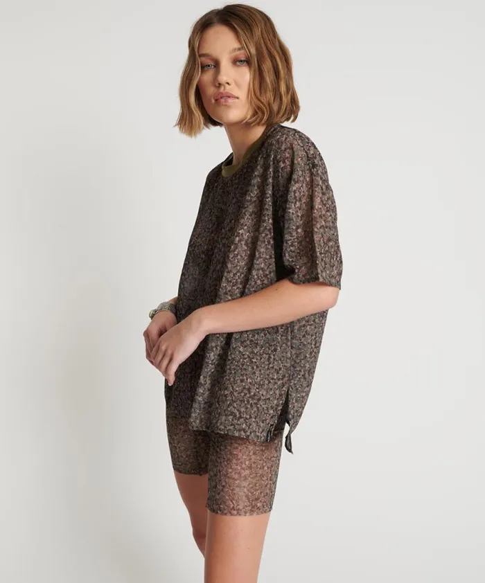 Women SAFARI CAMO CHIFFON TEE One Teaspoon Tops Women SAFARI CAMO CHIFFON TEE One Teaspoon Tops