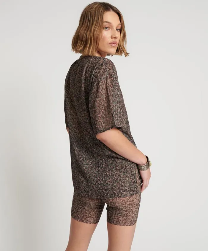 Women SAFARI CAMO CHIFFON TEE One Teaspoon Tops Women SAFARI CAMO CHIFFON TEE One Teaspoon Tops