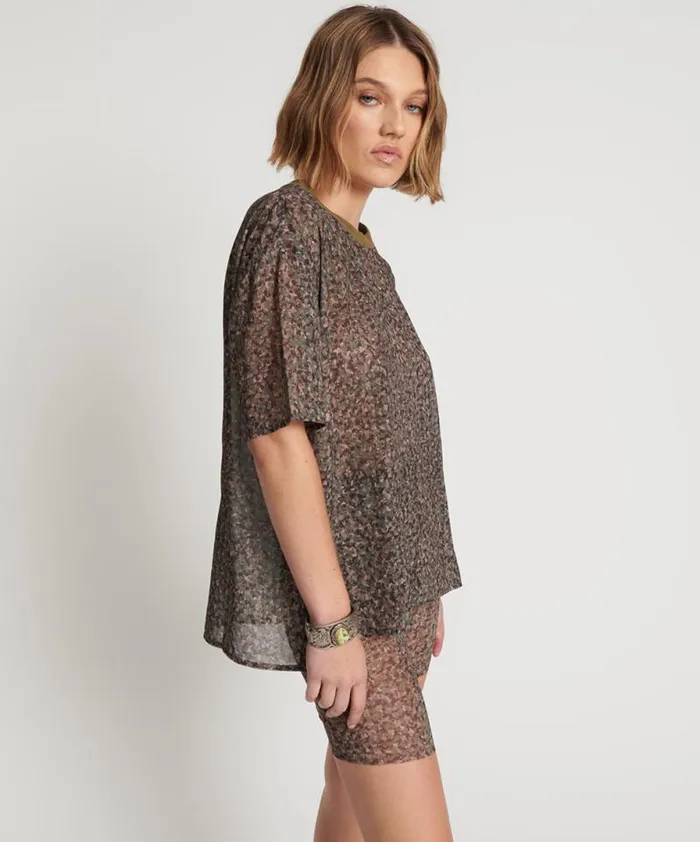 Women SAFARI CAMO CHIFFON TEE One Teaspoon Tops Women SAFARI CAMO CHIFFON TEE One Teaspoon Tops