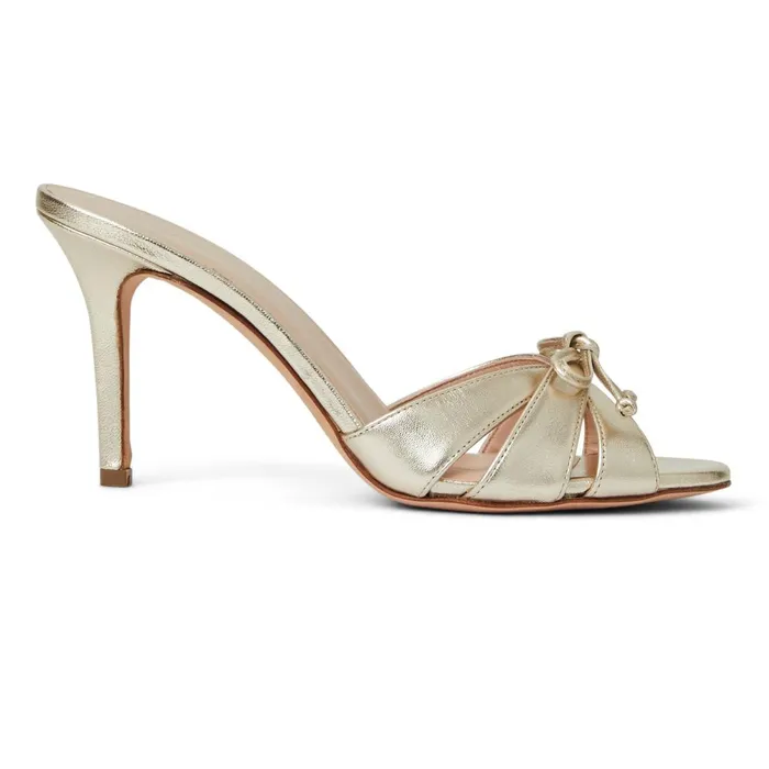 Women Sandals and Slides Bruno Magli PEMA Pump GOLD METALLIC