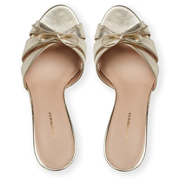 Women Sandals and Slides Bruno Magli PEMA Pump GOLD METALLIC
