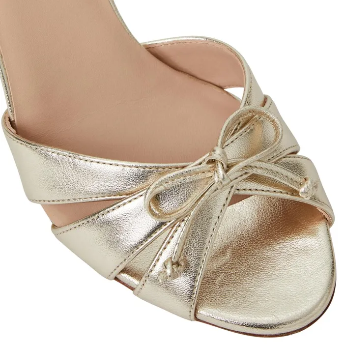 Women Sandals and Slides Bruno Magli PEMA Pump GOLD METALLIC