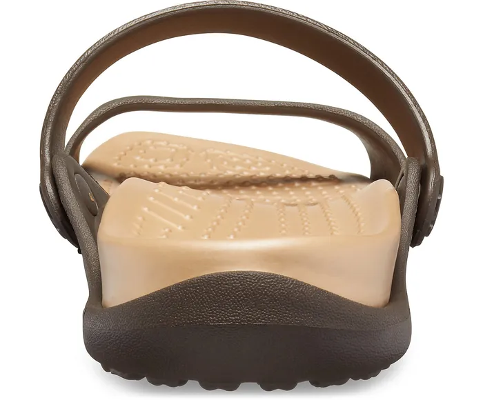 Women Sandals Crocs Cleo Sandal Espresso Gold