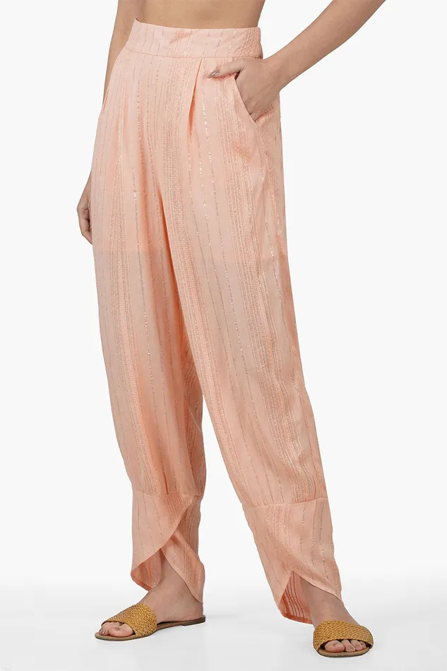 Women Sandy Viscose Lurex Striped Pants Pants America and Beyond