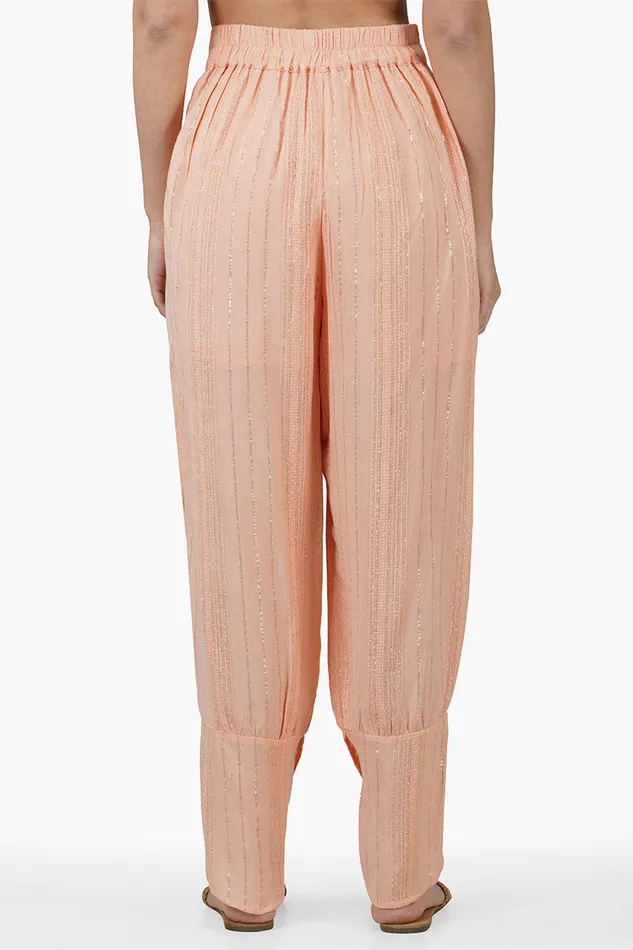 Women Sandy Viscose Lurex Striped Pants Pants America and Beyond