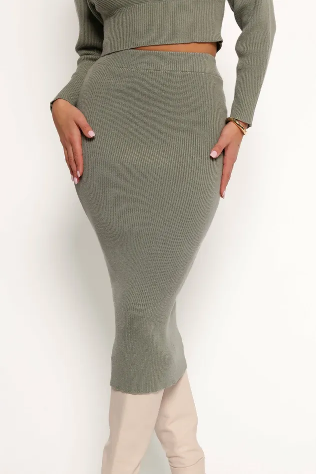 Women Serena Knitted Set Olive Matching Sets Petal and Pup